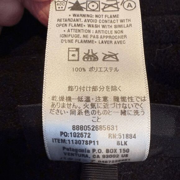 Patagonia Synchilla Full Zip Jacket Black Fleece Men's Size Large - Picture 6 of 10